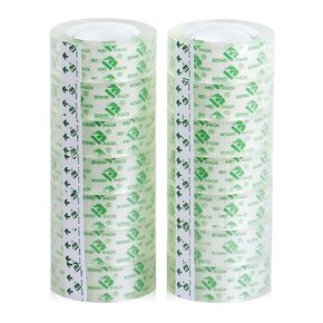 BOMEI PACK 72Rolls Crystal Clear Tape Refills, Bulk Transparent Tape for Dispenser, Office Tape for Home and School, 3/4Inch x 1000 inch