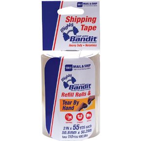Tear-by-Hand Refill Roll Shipping Tape, 2" x 2000", 2 Pack (83732-MS)