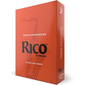 D’Addario Woodwinds Tenor Saxophone Reeds - Tenor Sax Reeds - Unfiled Cut, Thinner Vamp for Ease of Play - Strength 1.5-10 Pack