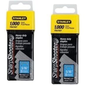 Stanley TRA704T, 1/4-Inch/6mm Heavy Duty Staples, 1000 per Pack (2 Pack)