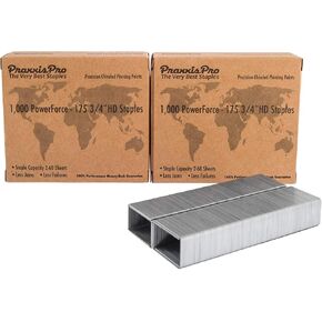 PowerForce-175 Heavy Duty Staples Refill, 3/4" Leg Length - Superior Steel, Chisel-Point, 2-175 Sheet Capacity - Compatible with Most Heavy Duty Staplers, 2000