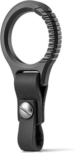 FEGVE Car Key Fob Keychain Holder, Titanium Key Chains Clip for Car keys, Leather Keychain for Men, with Screwdriver (Black) in Saudi Arabia