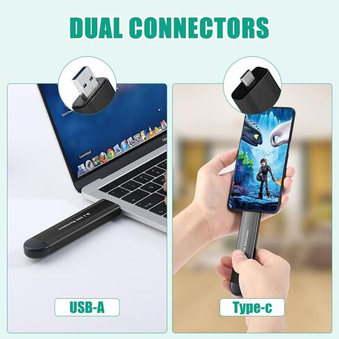 حاوية M.2 NVME SSD، ومحول محرك الأقراص الصلبة USB 3.0 وUSB-C خارجي NGFF، يدعم مفتاح M.2 M-Key/B+M 2230/2242/2260/2280 Nvme SATA SSD، متوافق مع الهواتف الذكية ونظام التشغيل Windows وMacOS in Kuwait