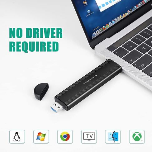 حاوية M.2 NVME SSD، ومحول محرك الأقراص الصلبة USB 3.0 وUSB-C خارجي NGFF، يدعم مفتاح M.2 M-Key/B+M 2230/2242/2260/2280 Nvme SATA SSD، متوافق مع الهواتف الذكية ونظام التشغيل Windows وMacOS in Kuwait