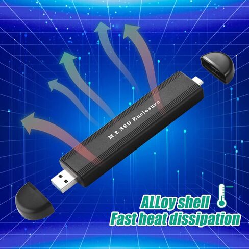 حاوية M.2 NVME SSD، ومحول محرك الأقراص الصلبة USB 3.0 وUSB-C خارجي NGFF، يدعم مفتاح M.2 M-Key/B+M 2230/2242/2260/2280 Nvme SATA SSD، متوافق مع الهواتف الذكية ونظام التشغيل Windows وMacOS in Kuwait