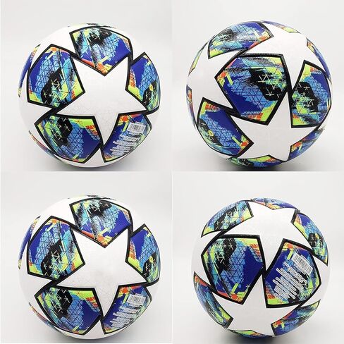 Champions League Soccer Ball, Regular Size 5 Soccor Ball with Professional PU Leather，Indoor and Outdoor Soccer Training Ball，Birthday Gift in Saudi Arabia
