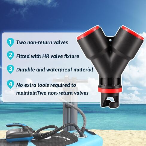 Stand-Up Paddleboard Accessories Multi Pump Adapter Suitable for All SUP HR Valve Fittings Owning Two Non-Return Valves Multiport No Tools Required in Saudi Arabia