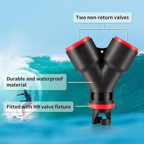 Stand-Up Paddleboard Accessories Multi Pump Adapter Suitable for All SUP HR Valve Fittings Owning Two Non-Return Valves Multiport No Tools Required in Saudi Arabia