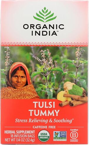 شاي البطن الهندي العضوي تولسي ويلنيس، 25 كيس شاي in Kuwait