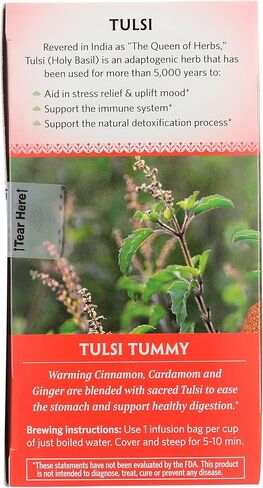 شاي البطن الهندي العضوي تولسي ويلنيس، 25 كيس شاي in Kuwait