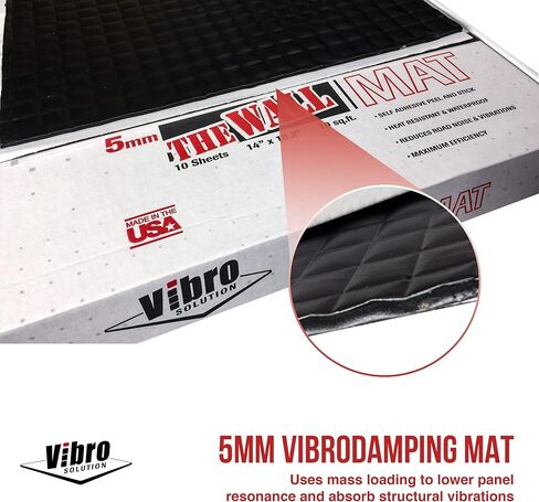 Vibro الآن في شراكة مع أكبر مصنع تصنيع في أمريكا - منتجنا الأسود الذي يبلغ 200 مل (5 مم) لتخميد الصوت هو أجود المواد - 10 أوراق سميكة لكل صندوق. صُنع بفخر في أمريكا. in Saudi Arabia