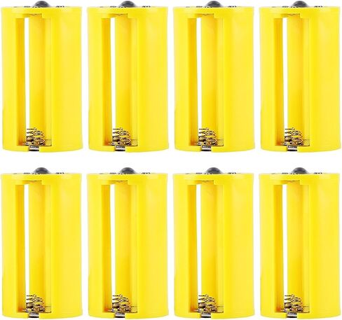 Whizzotech Parallel AA to D Battery Adapters Holder 1.5V Output Case Box 3 AA to 1 D Converter (12 Pack Yellow) in Saudi Arabia