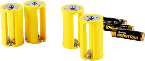 Whizzotech Parallel AA to D Battery Adapters Holder 1.5V Output Case Box 3 AA to 1 D Converter (12 Pack Yellow) in Saudi Arabia