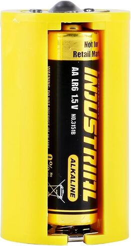 Whizzotech Parallel AA to D Battery Adapters Holder 1.5V Output Case Box 3 AA to 1 D Converter (12 Pack Yellow) in Saudi Arabia