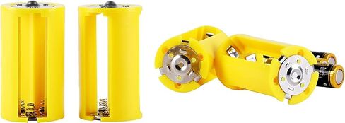 Whizzotech Parallel AA to D Battery Adapters Holder 1.5V Output Case Box 3 AA to 1 D Converter (12 Pack Yellow) in Saudi Arabia