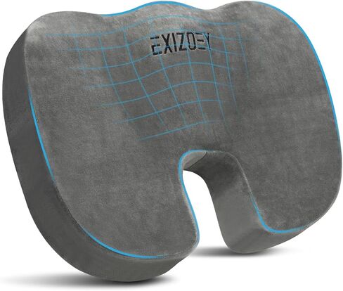 Office & Car Seat Cushion, Non-Slip Sciatica & Back Coccyx Tailbone Pressure Relief Seat Cushion Chair Pad, Memory Foam Butt Pillow for Computer Desk, Wheelchair, Driving (Black) in Saudi Arabia