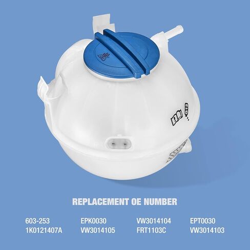 603-253 خزان تمدد مبرد مع غطاء متوافق مع AUDI A3 Q3 RS3 TT/لشركة VW BEETLE JETTA PASSAT RABBIT EOS CC GOLF in Kuwait