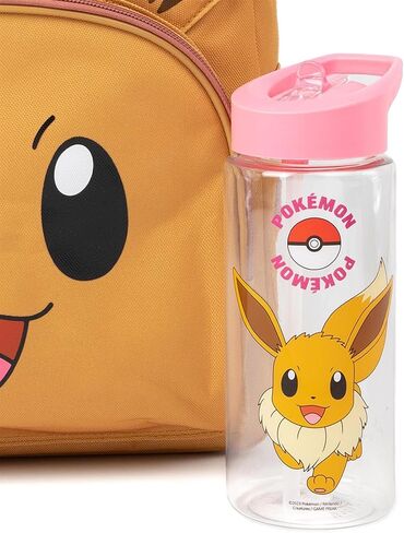 Pokemon Girls Backpack Set | Rucksack Bundle with School Bag, Pencil Case, Lunch Bag & Water Bottle | Eevee Matching Set in Saudi Arabia