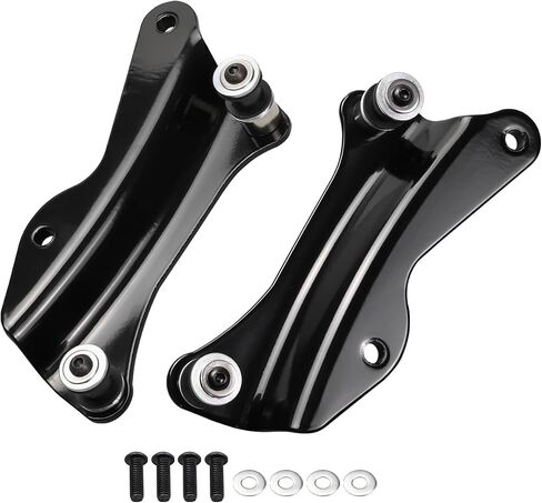 Black 4 Point Docking Hardware Kit Compatible with for Touring Street Glide Electra Glide Road Glide Road King 2014-Later in Kuwait