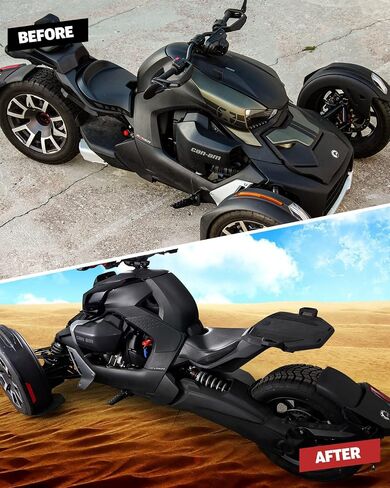 A & UTV PRO Rear Rack for Can-am Ryker All Models, for Ryker 600 900 Rally LinQ 16" Accessories,Replace OEM # 219400965,Black in Saudi Arabia