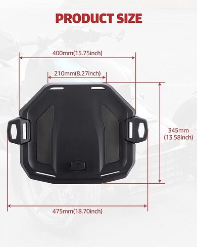 A & UTV PRO Rear Rack for Can-am Ryker All Models, for Ryker 600 900 Rally LinQ 16" Accessories,Replace OEM # 219400965,Black in Saudi Arabia
