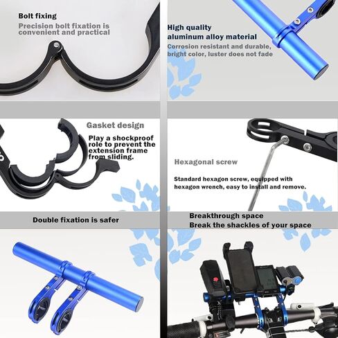 حامل تمديد متعدد الوظائف للدراجة، موسع مقود من سبائك الألومنيوم بمشبك مزدوج، رف تمديد للمقود، يستخدم لقوس مصباح ساعة التوقف، ملحقات الدراجة in Kuwait