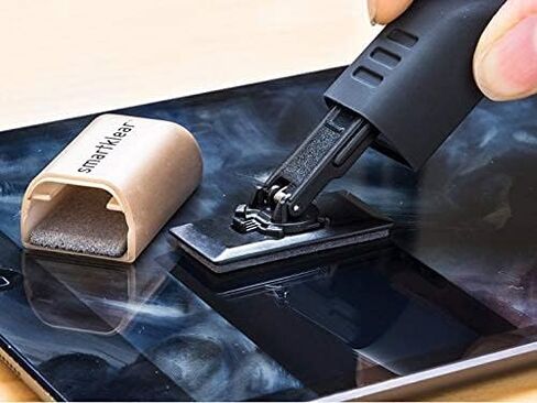 SmartKlear Smart Phone Screen Cleaner - Efficient and Durable Carbon Microfiber Technology (Black Rubber & Silver Metallic) in Kuwait