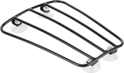 Keenso Motorcycle Fuel Tank Roof Rack, Universal Motorcycle Retro Style Luggage Carrier Bracket Suction Cup Type Baggage Holder Rack(Black) Other in Saudi Arabia