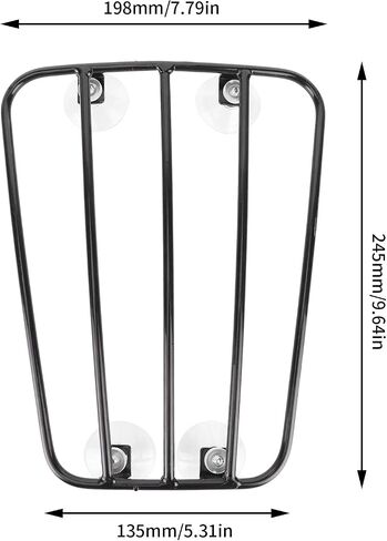 Keenso Motorcycle Fuel Tank Roof Rack, Universal Motorcycle Retro Style Luggage Carrier Bracket Suction Cup Type Baggage Holder Rack(Black) Other in Saudi Arabia