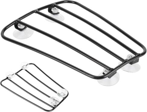 Keenso Motorcycle Fuel Tank Roof Rack, Universal Motorcycle Retro Style Luggage Carrier Bracket Suction Cup Type Baggage Holder Rack(Black) Other in Saudi Arabia