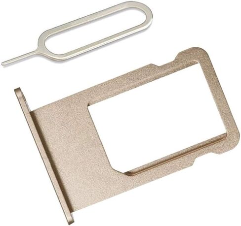 SIM Card Tray Holder Compatible with iPhone 6 incl Ejector Pin Tool + Cloth (Silver) in Saudi Arabia