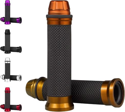 Universal Motorcycle Handlebar Grips Fits for Motorcycles with 7/8" Left Grip and 1" Right Sports Bike Chopper Cruiser Bike Etc. in Saudi Arabia
