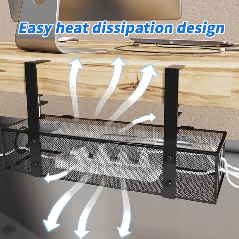 صينية إدارة الكابلات الموجودة تحت المكتب بدون حفر ولا تسبب ضررًا لإدارة الكابلات الموجودة تحت المكتب (أسود) in Kuwait