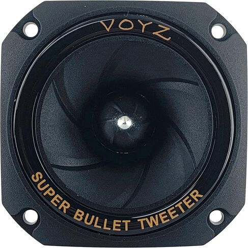 400 Watt 3.5" Piezo Super Horn Tweeters Aluminum Diaphragm 4-8 ohms - Black Housing with Capacitor 1 Pair (2pcs) (PET-1943) in Kuwait