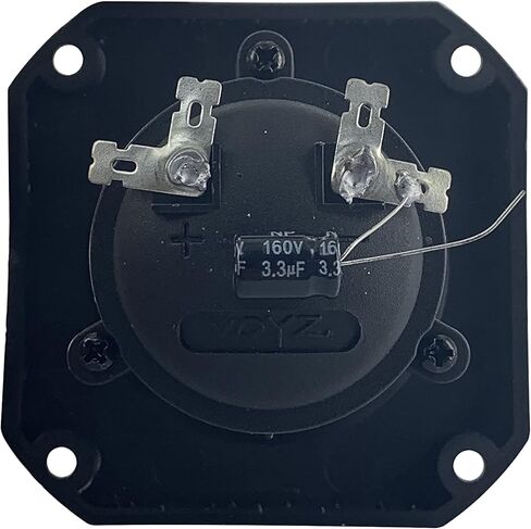 400 Watt 3.5" Piezo Super Horn Tweeters Aluminum Diaphragm 4-8 ohms - Black Housing with Capacitor 1 Pair (2pcs) (PET-1943) in Kuwait