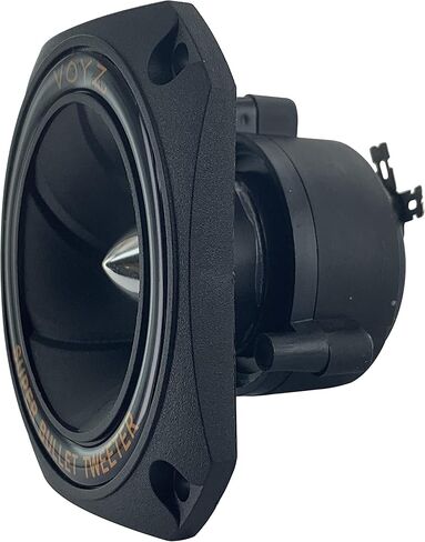 400 Watt 3.5" Piezo Super Horn Tweeters Aluminum Diaphragm 4-8 ohms - Black Housing with Capacitor 1 Pair (2pcs) (PET-1943) in Kuwait