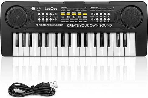 Electric Piano Beginner Musical Keyboard with Microphone Dual Power Supply System USB Charging or Batteries (Battery Not Included) in Saudi Arabia