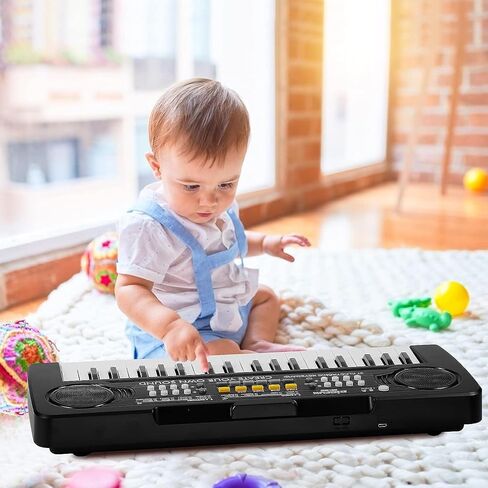 Electric Piano Beginner Musical Keyboard with Microphone Dual Power Supply System USB Charging or Batteries (Battery Not Included) in Saudi Arabia