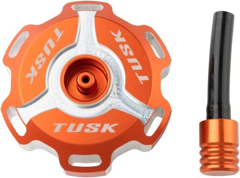 غطاء غاز من الألومنيوم من Tusk Billet باللون البرتقالي مُشكَّل لـ KTM 50 Mini Adventure 1999-2007 in Saudi Arabia