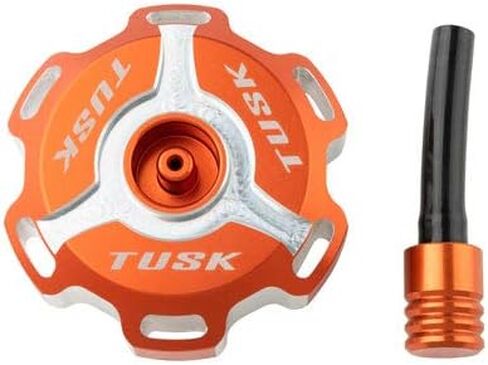 غطاء غاز من الألومنيوم من Tusk Billet باللون البرتقالي مُشكَّل لـ KTM 50 Mini Adventure 1999-2007 in Saudi Arabia