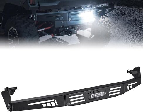 KEMIMOTO Rear Bumper with LED Light Compatible with Pioneer 1000 2016-2023, Pioneer 1000-6 2023-2024, Steel Tubing, Impact Resistant Rear Guard, Water-Resistant Bright View, Protection Accessories in Saudi Arabia