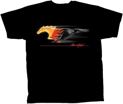 تي شيرت فورد موستانج Flaming Pony Muscle مقاس X-Large in Kuwait