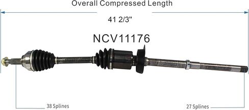 مجموعة عمود المحور GSP NCV11176 CV لاختيار Ford Flex، Taurus؛ لينكولن إم كيه إس؛ ميركوري سابل - الجانب الأمامي الأيمن (جانب الراكب) in Saudi Arabia