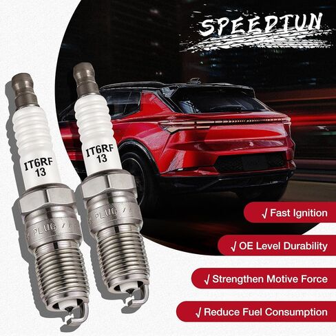 5019 شمعات إشعال إيريديوم متوافقة مع Ford Edge Flex Fusion Taurus Taurus X Lincoln MKS MKT MKX MKZ Mercury Sable لـ LTR5GP 3.5L 3.7L V6 (مجموعة من 6) in Saudi Arabia