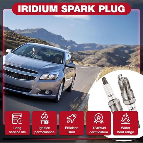 5019 شمعات إشعال إيريديوم متوافقة مع Ford Edge Flex Fusion Taurus Taurus X Lincoln MKS MKT MKX MKZ Mercury Sable لـ LTR5GP 3.5L 3.7L V6 (مجموعة من 6) in Saudi Arabia