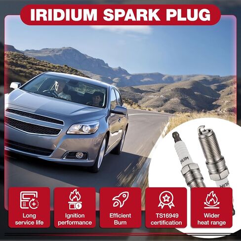 5019 شمعات إشعال إيريديوم متوافقة مع Ford Edge Flex Fusion Taurus Taurus X Lincoln MKS MKT MKX MKZ Mercury Sable لـ LTR5GP 3.5L 3.7L V6 (مجموعة من 6) in Saudi Arabia