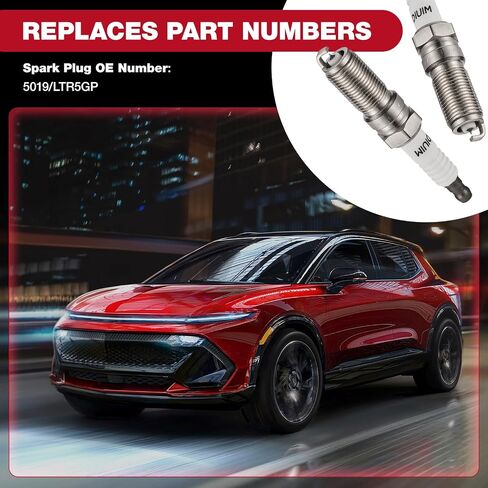 5019 شمعات إشعال إيريديوم متوافقة مع Ford Edge Flex Fusion Taurus Taurus X Lincoln MKS MKT MKX MKZ Mercury Sable لـ LTR5GP 3.5L 3.7L V6 (مجموعة من 6) in Saudi Arabia