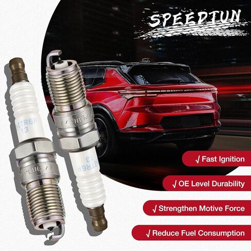 5019 شمعات إشعال إيريديوم متوافقة مع Ford Edge Flex Fusion Taurus Taurus X Lincoln MKS MKT MKX MKZ Mercury Sable لـ LTR5GP 3.5L 3.7L V6 (مجموعة من 6) in Kuwait