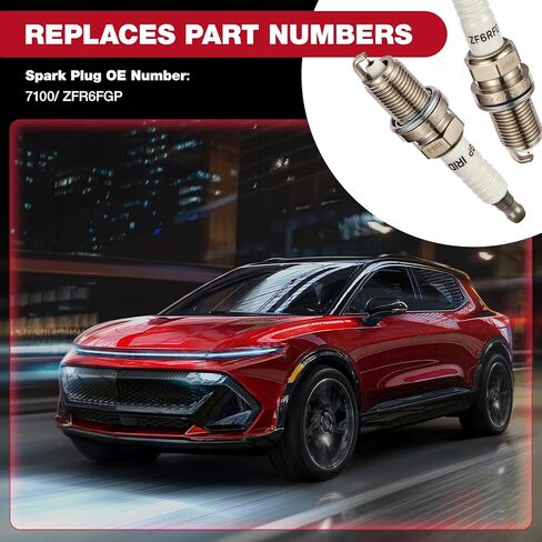 5019 شمعات إشعال إيريديوم متوافقة مع Ford Edge Flex Fusion Taurus Taurus X Lincoln MKS MKT MKX MKZ Mercury Sable لـ LTR5GP 3.5L 3.7L V6 (مجموعة من 6) in Kuwait