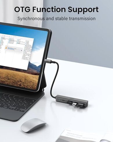 موزع USB C، محور محول متعدد المنافذ SAILLIN 4 في 1 USB C مع 3 منافذ USB 3.0، توصيل طاقة 100 واط، غلاف ألومنيوم USB C/Thunderbolt 3 إلى USB 3.0 لأجهزة MacBook Pro/Air، iPad Pro، XPS، والمزيد in Kuwait